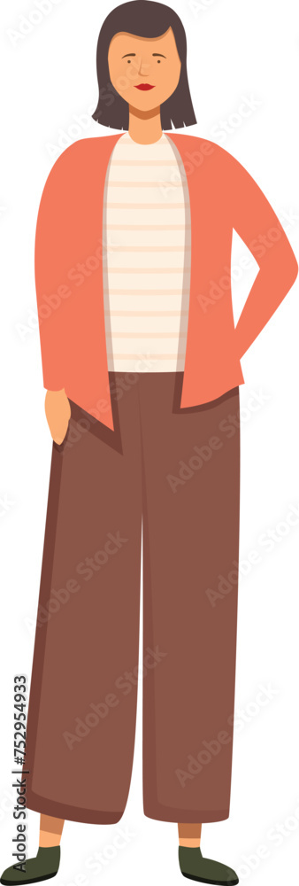 Fashion classic style girl icon cartoon vector. Modern hipster. Funky street look Fashion classic style girl icon cartoon vector. Modern hipster. Funky street look