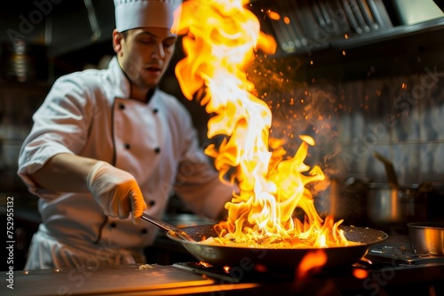 Dynamic Chef Flambeing Dish