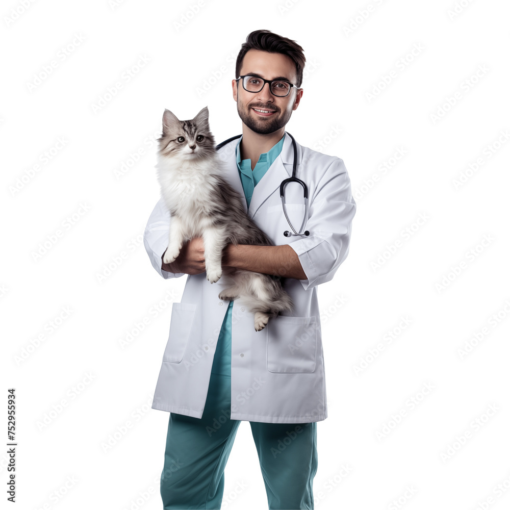 A veterinarian isolated on white A veterinarian isolated on white