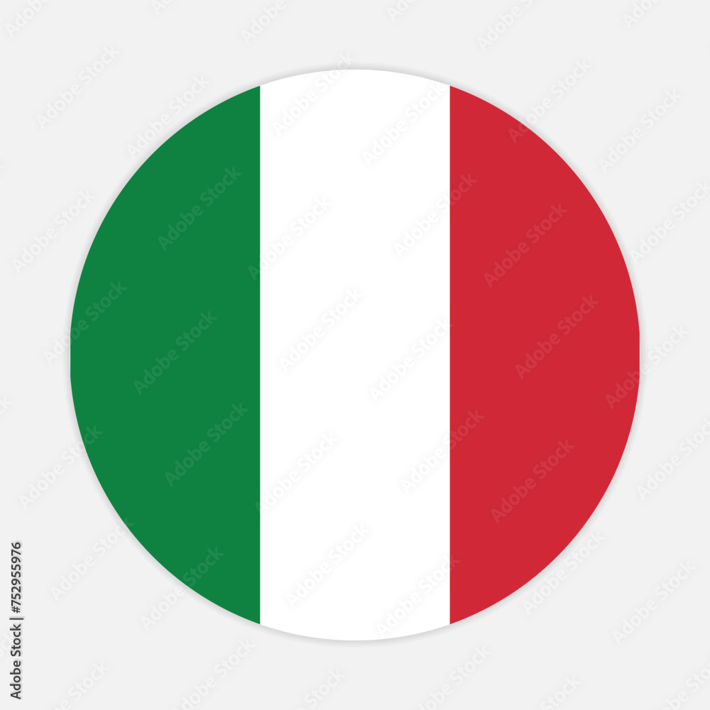 Italy national flag vector icon design. Italy circle flag. Round of Italy flag.
Italy national flag vector icon design. Italy circle flag. Round of Italy flag.