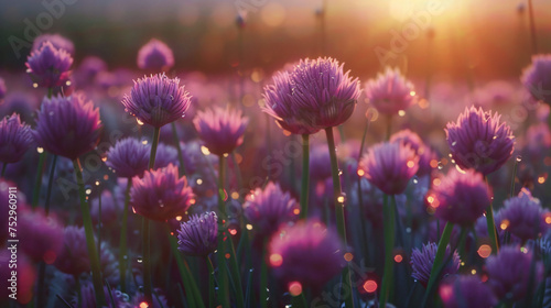 beautiful chives flower