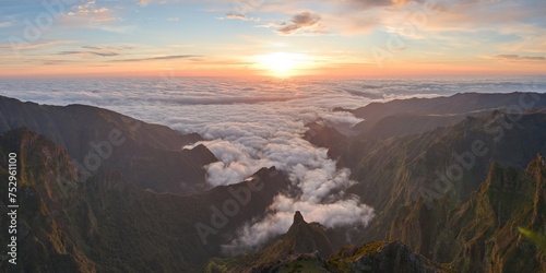 sunrise over the mountains