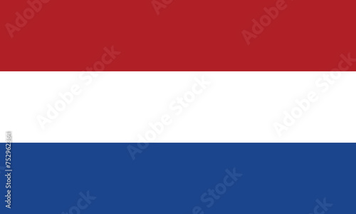 Flat Illustration of the Netherlands flag. Netherlands national flag design. 