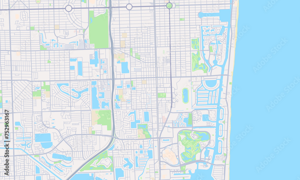 Hallandale Beach Florida Map, Detailed Map of Hallandale Beach Florida