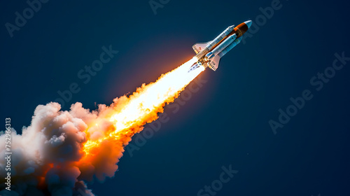 Stunning Space Rocket Launch in Ultra HD 4K Resolution created with Generative AI technology