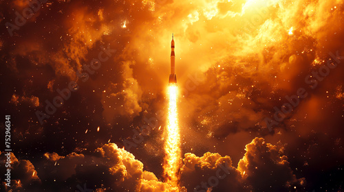 Ultimate 4K Ultra HD Space Rocket Launch Ignition Experience created with Generative AI technology