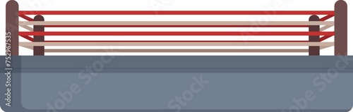 Modern sport ring icon cartoon vector. Boxing training place. Championship gong