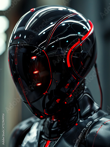 Unleash Your Inner Maverick with Our Crimson Fighter Pilot Helmet - An Image That Demands Attention! created with Generative AI technology