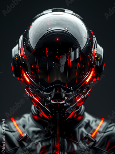 Crimson Fighter Pilot Helmet: High-Octane Visual Impact for Your Needs! created with Generative AI technology