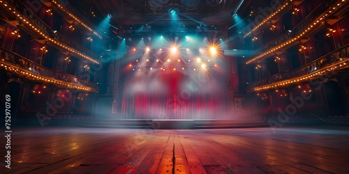 Dazzling circus interior ablaze with breathtaking lights during an incredible show. Concept Circus Interior  Breathtaking Lights  Incredible Show  Dazzling Atmosphere  Spectacular Entertainment