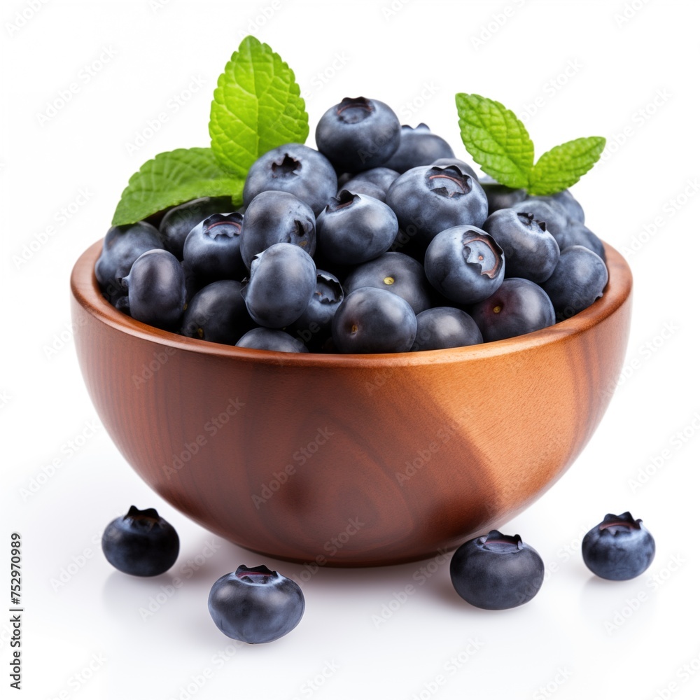 Blueberries in a Wooden Bowl Blueberries in a Wooden Bowl