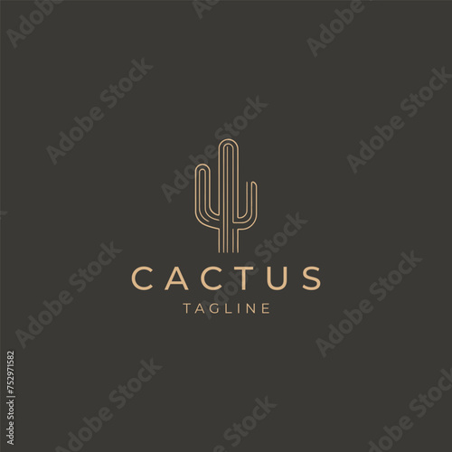 Cactus logo vector icon design template