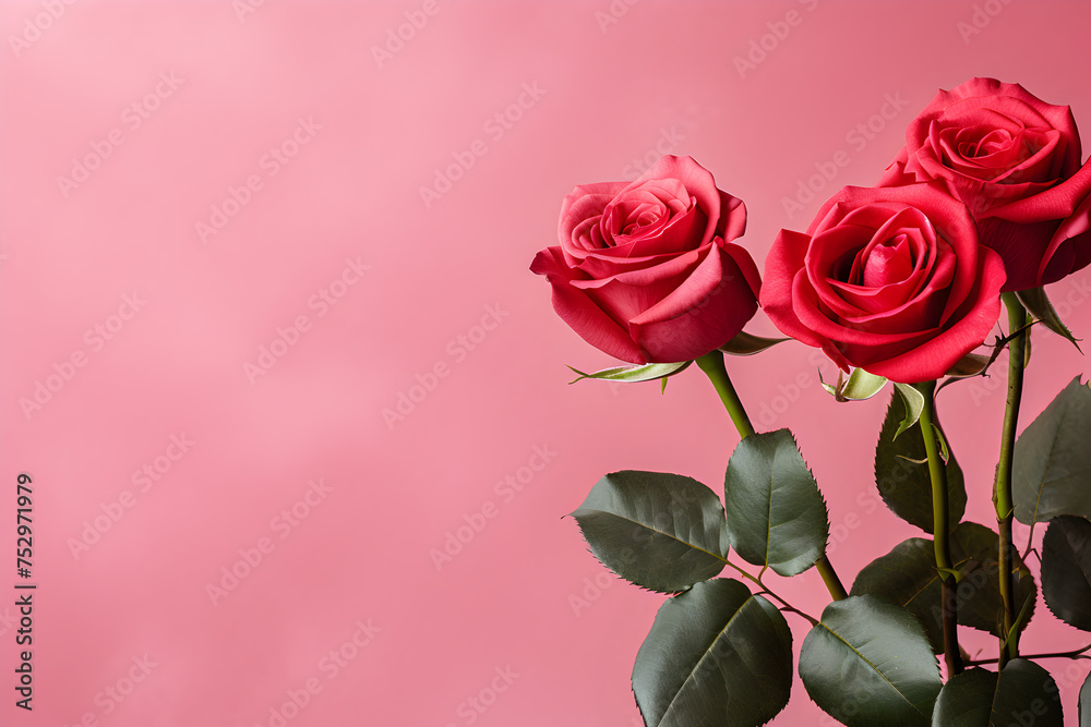 Rose background with copy space