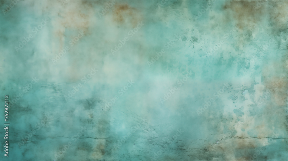 Grunge abstract art background with modern teal and rust tones