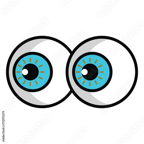 Cartoon eyes icon design, illustration design
