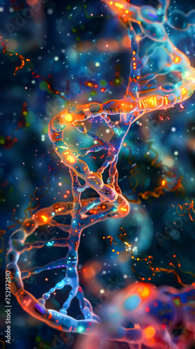 DNA strands twisting and turning. biopunk, mobile phone wallpaper,