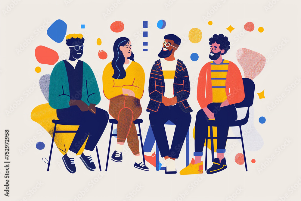 Inclusion and diversity concept expressed by an flat illustration of a ...