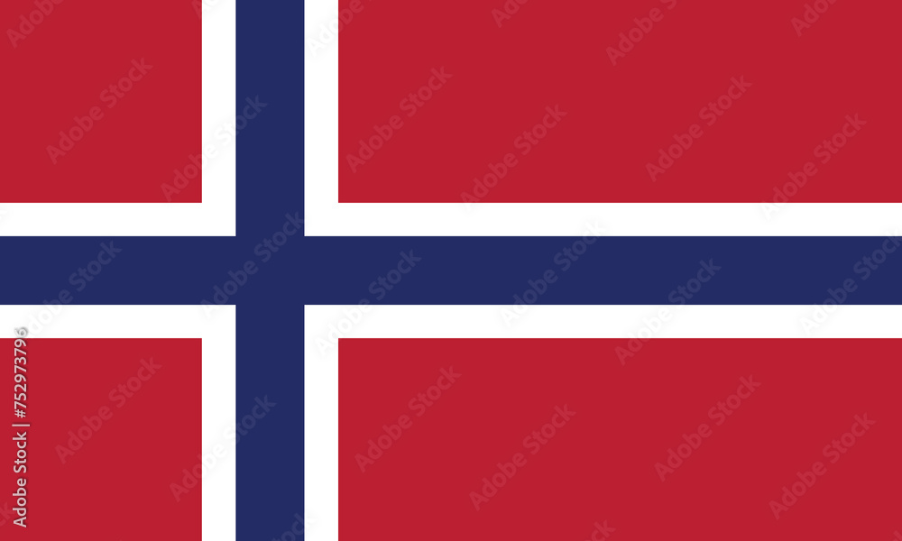Naklejka premium Flat Illustration of Norway flag. Norway national flag design. 