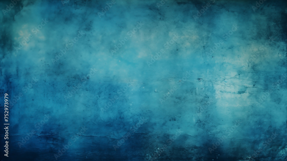 Abstract grunge artwork with blue tones in a contemporary style