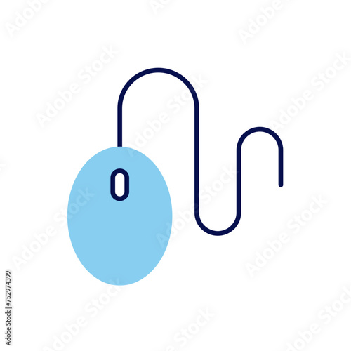Computer Mouse related vector icon. Isolated on white background. Vector illustration