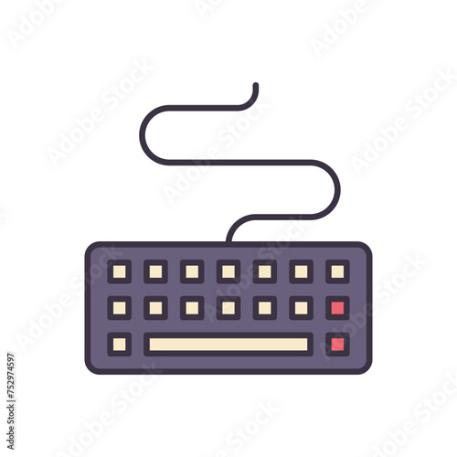 Keyboard related vector icon. Isolated on white background. Vector illustration