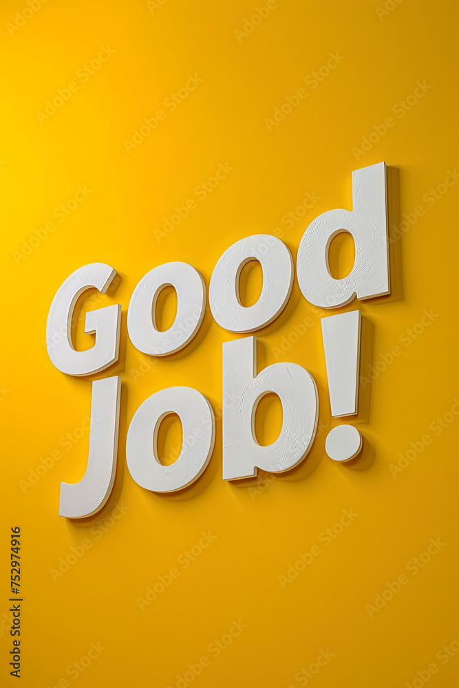 A good job quote on a modern design background A good job quote on a modern design background