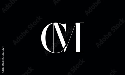 CM, MC, C, M, Abstract Letters Logo Monogram