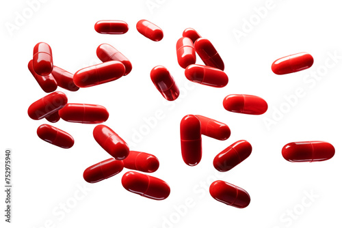 Falling ibuprofen Pills PNG isolated on a white And transparent background - supplement capsule pharmacy drug vitamin supplement
