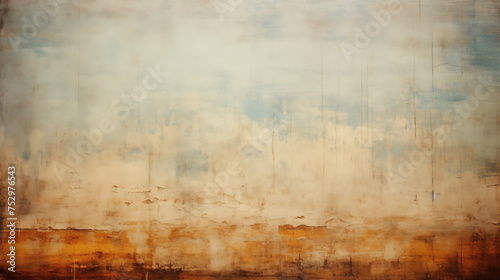 Brown and dirty blue grunge abstract art background