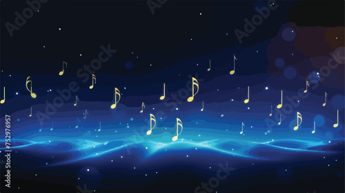 Music Note  sixteenth note  gold color isolated on photo