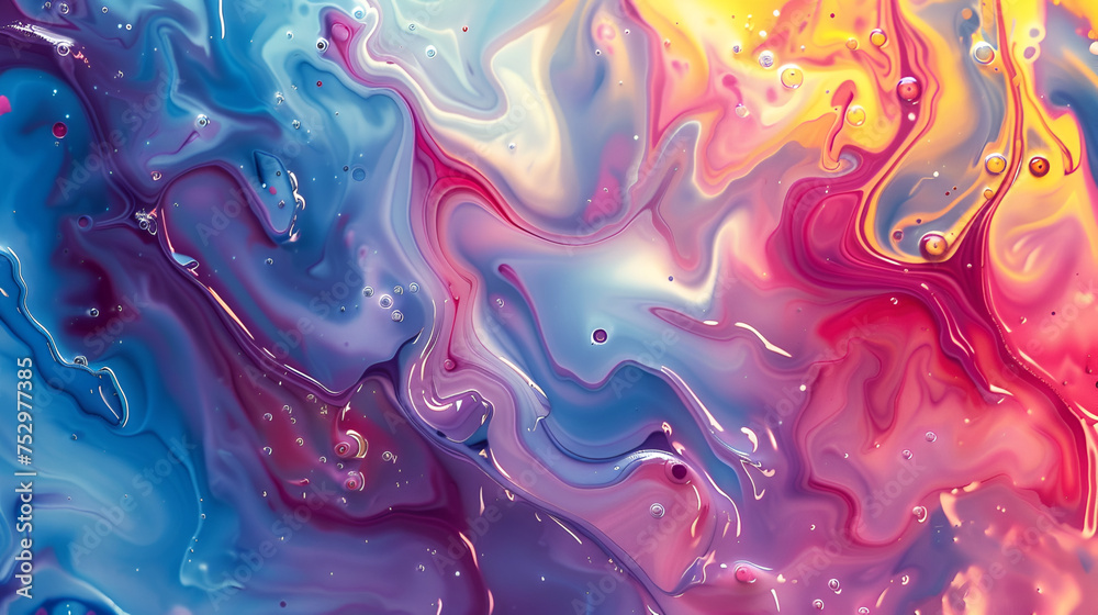 Colorful swirling liquid abstract background in shades of pink, blue, and red with flowing patterns,Abstract spectrum background ,Colorful abstract background ,Lines and blurs colorful background
