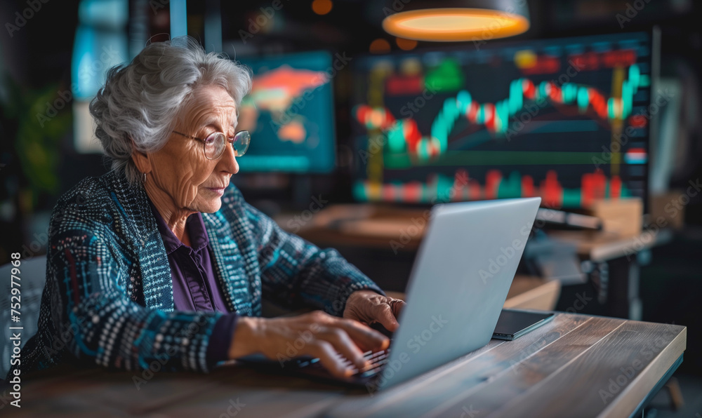 investor trader focused on analyzing stock market investor trader focused on analyzing stock market