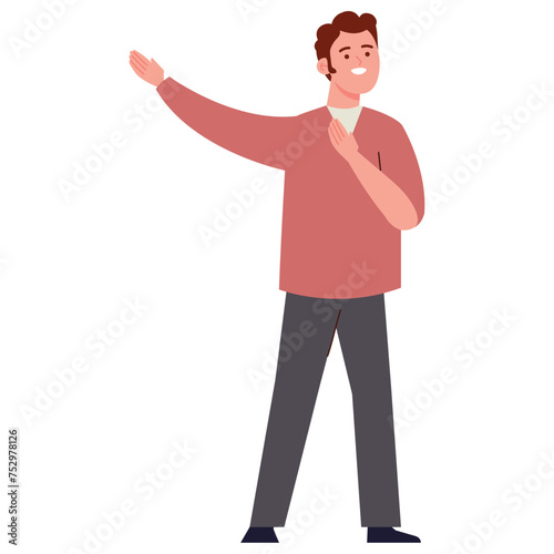 poet man standing