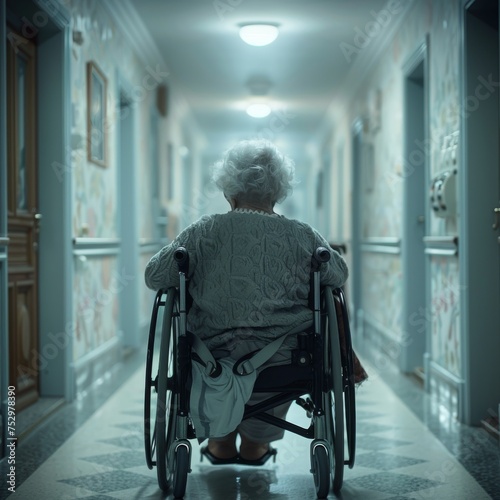 Lonely old people in retirement homes