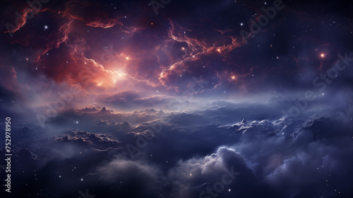 Interstellar Cloudscape: A Cosmic Mountain Range © heroimage.io
