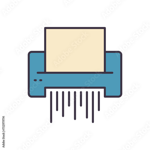 Paper Shredder related vector icon. Isolated on white background. Vector illustration