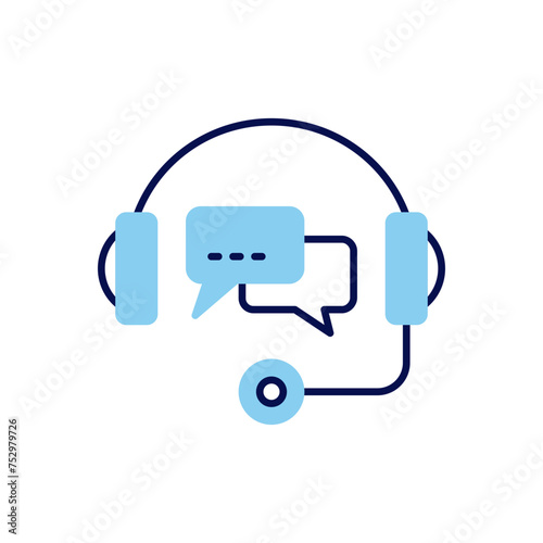 Support related vector icon. Isolated on white background. Vector illustration
