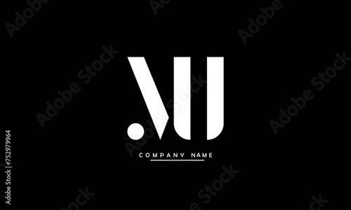 MU, UM, M, U Abstract Letters Logo Monogram
