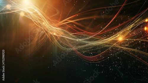 An abstract energy and technology background with dynamic lines and light effects, suitable for presentations on renewable energy and tech innovation.