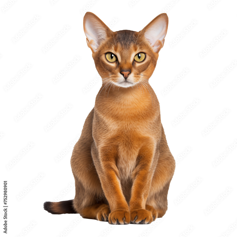 abyssinian isolated on white
