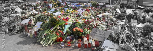 Blumenmeer zum Gedenken an Alexej Navalny