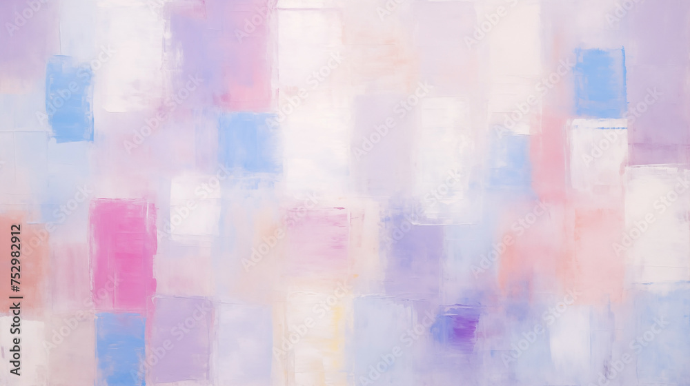 Abstract art background with pastel color blocks in a soft modern composition