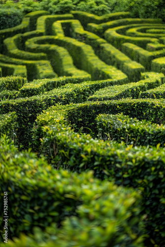A maze made from green hedge