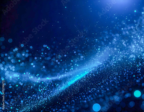 Dark blue and glow space particle abstract background