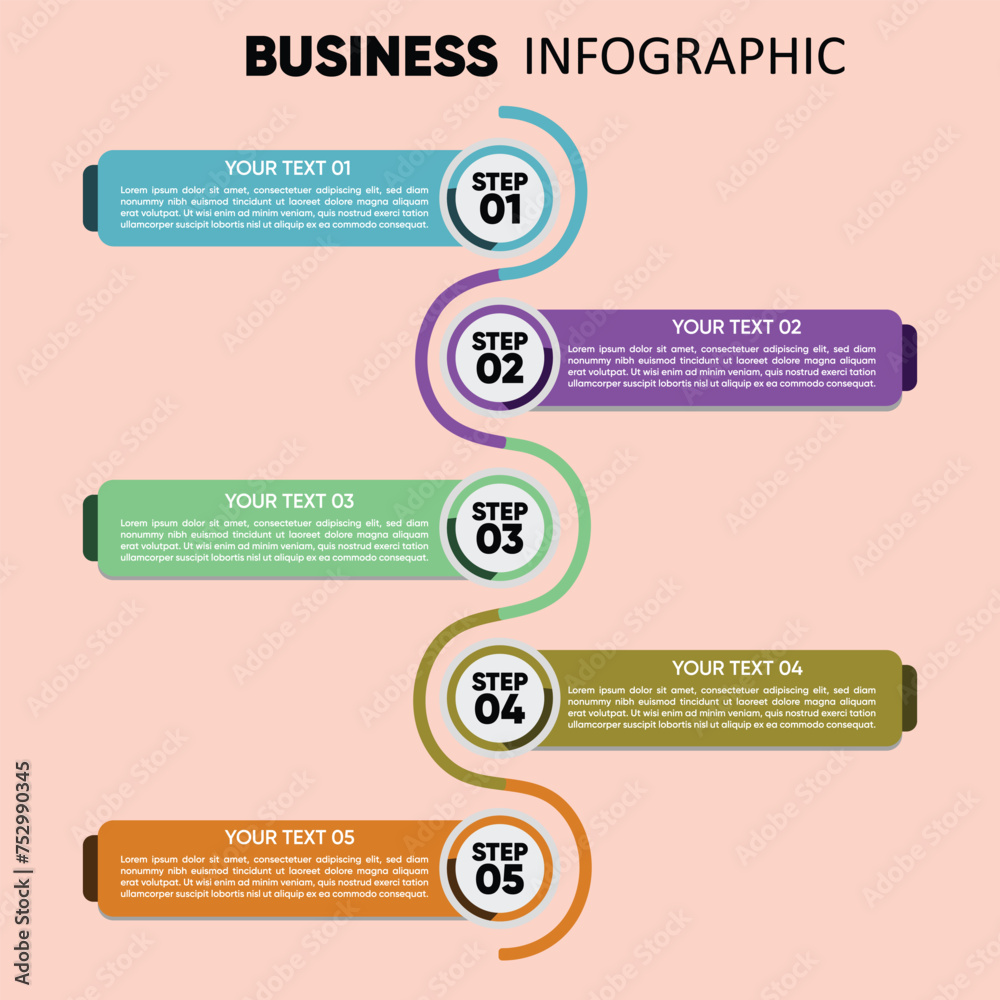 Business Timeline infographic template vector Business Timeline infographic template vector