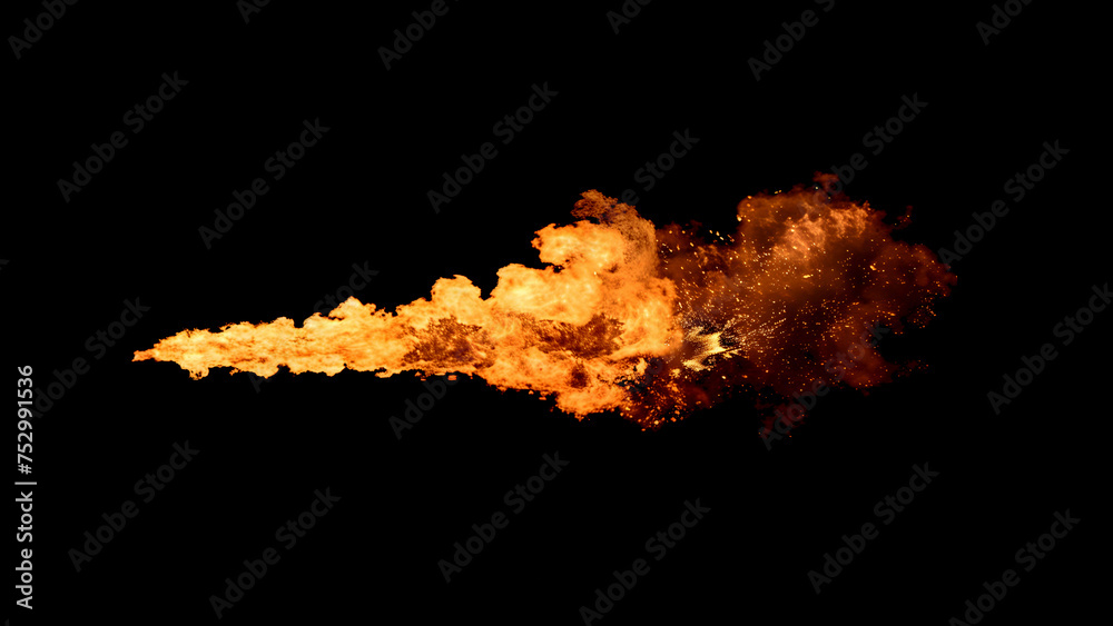 Fire flame on black background. Fire flame on black background.