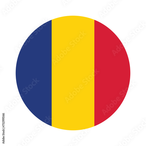 Free Download Chad national flag vector icon design. Chad circle flag. Round of Chad flag.
 - GFXLoad