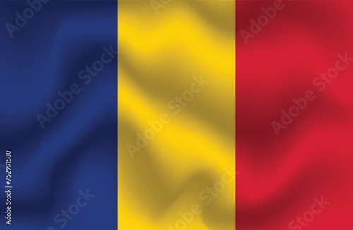 Free Download Flat Illustration of Chad flag. Chad national flag design. Chad Wave flag.
 - GFXLoad