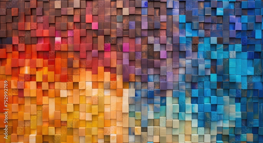 Abstract Colorful Geometric Cubes Background Abstract Colorful Geometric Cubes Background
