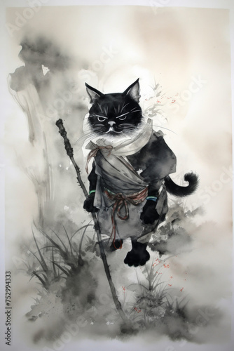 Cat Monk On Pilgrimage